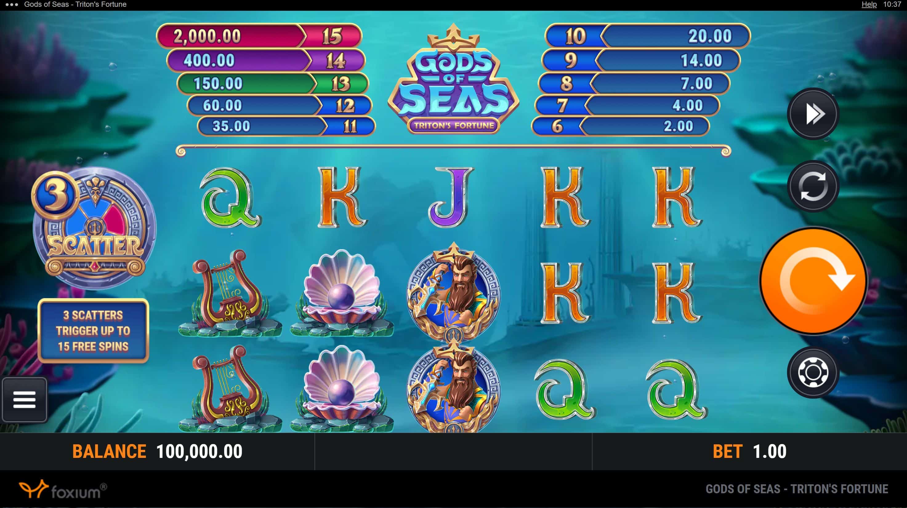 Gods of Seas Tritons Fortune Slot Game Free Play at Casino Ireland 01