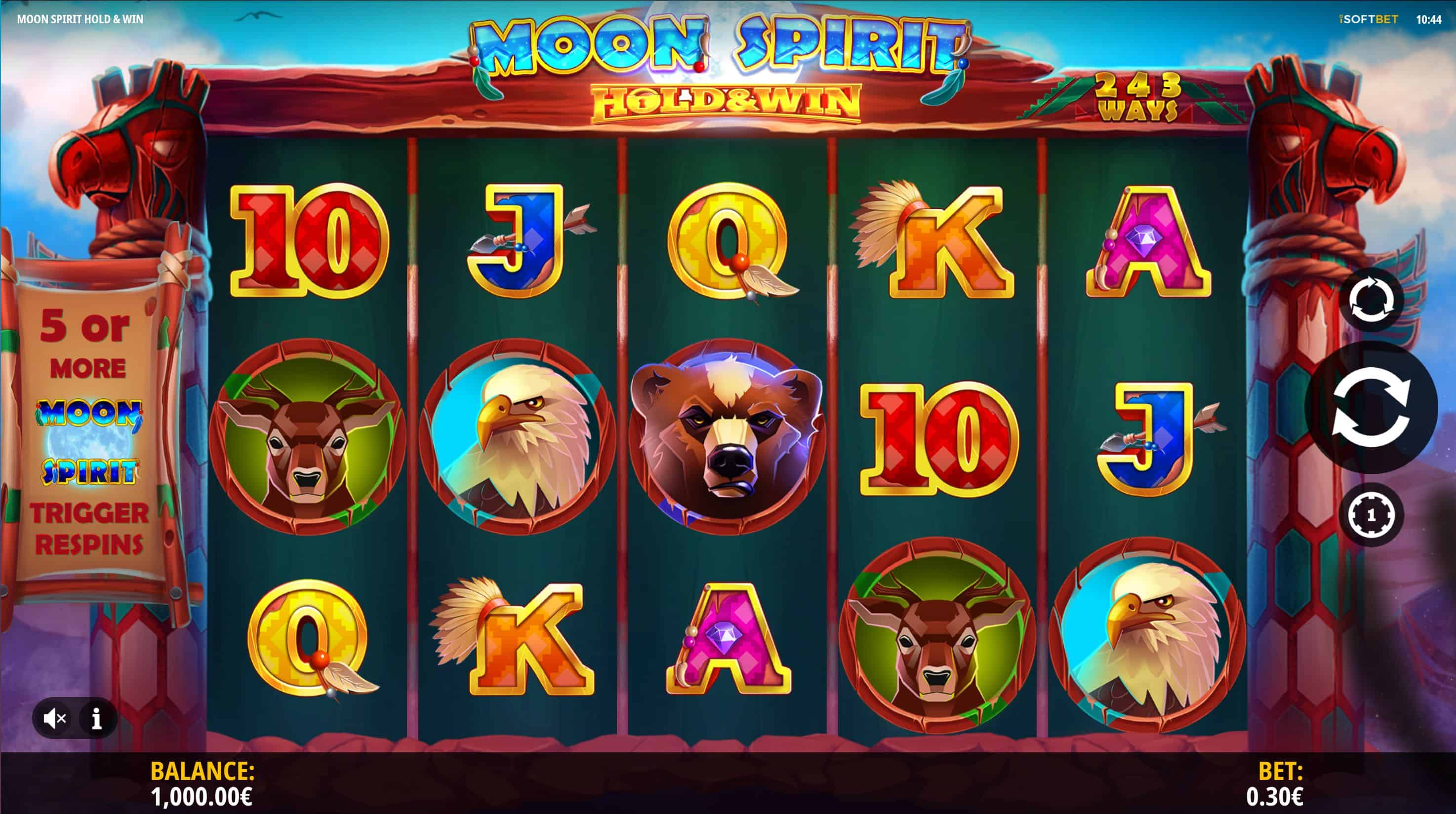 Moon Spirit Hold and Win Slot Game Free Play at Casino Ireland 01
