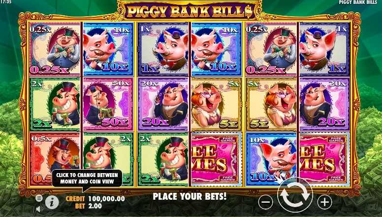 Piggy Bank Bills Slot Game Free Play at Casino Ireland 01