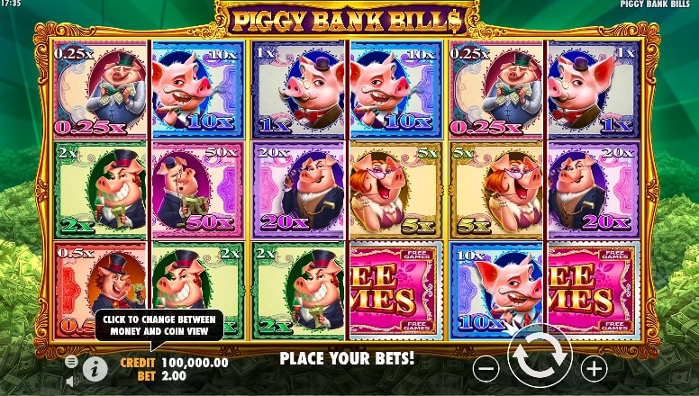 Piggy Bank Bills Slot Game Free Play at Casino Ireland 01