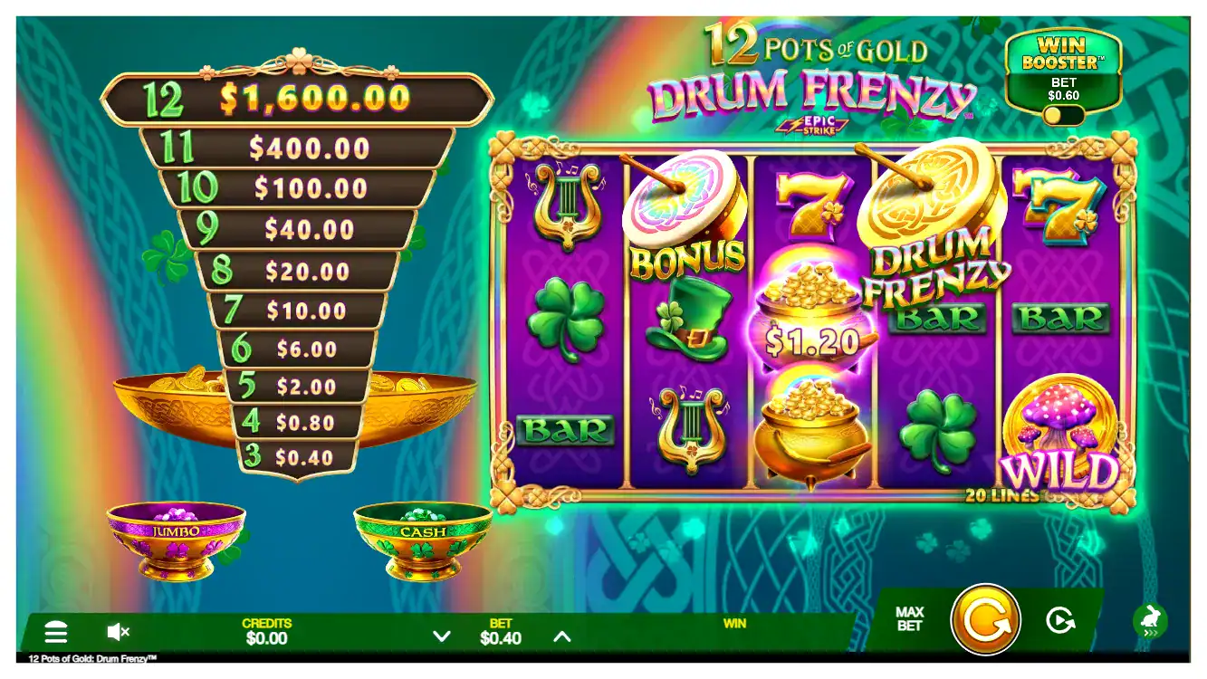 12 Pots of Gold Drum Frenzy s1.