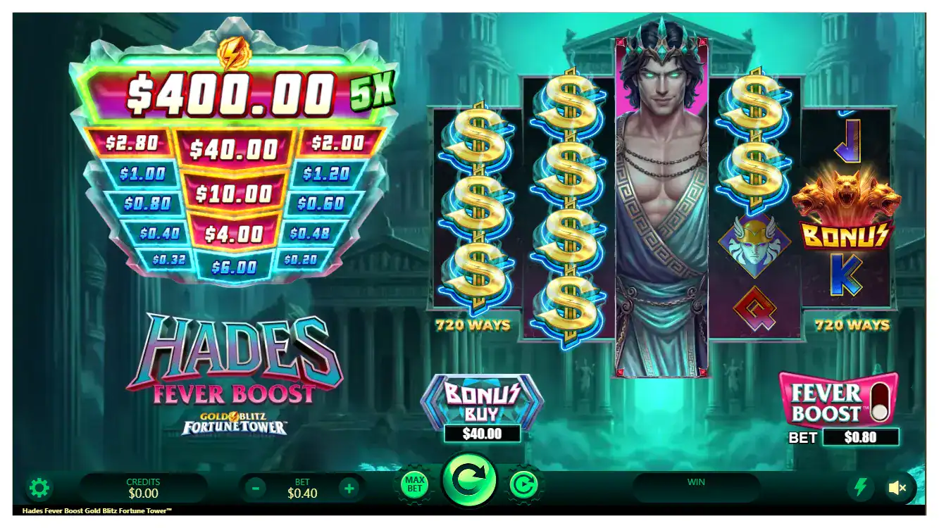 Hades Fever Boost Gold Blitz Fortune Tower s1